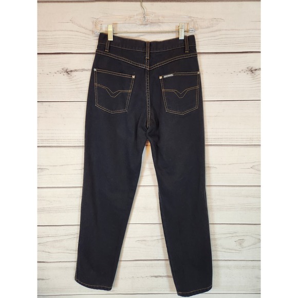Harley-Davidson Womens Straight Jeans Mid Rise Denim Cotton Dark Wash Size‎ 6 - Picture 2 of 6